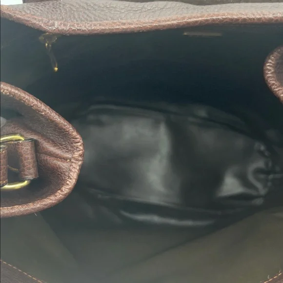 Classic Brown Leather Bally Top-Handle two way Women's Bag. Genuine leather. - Picture 6 of 10